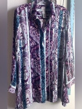 Chicos - Purple and Blue Paisley Blouse